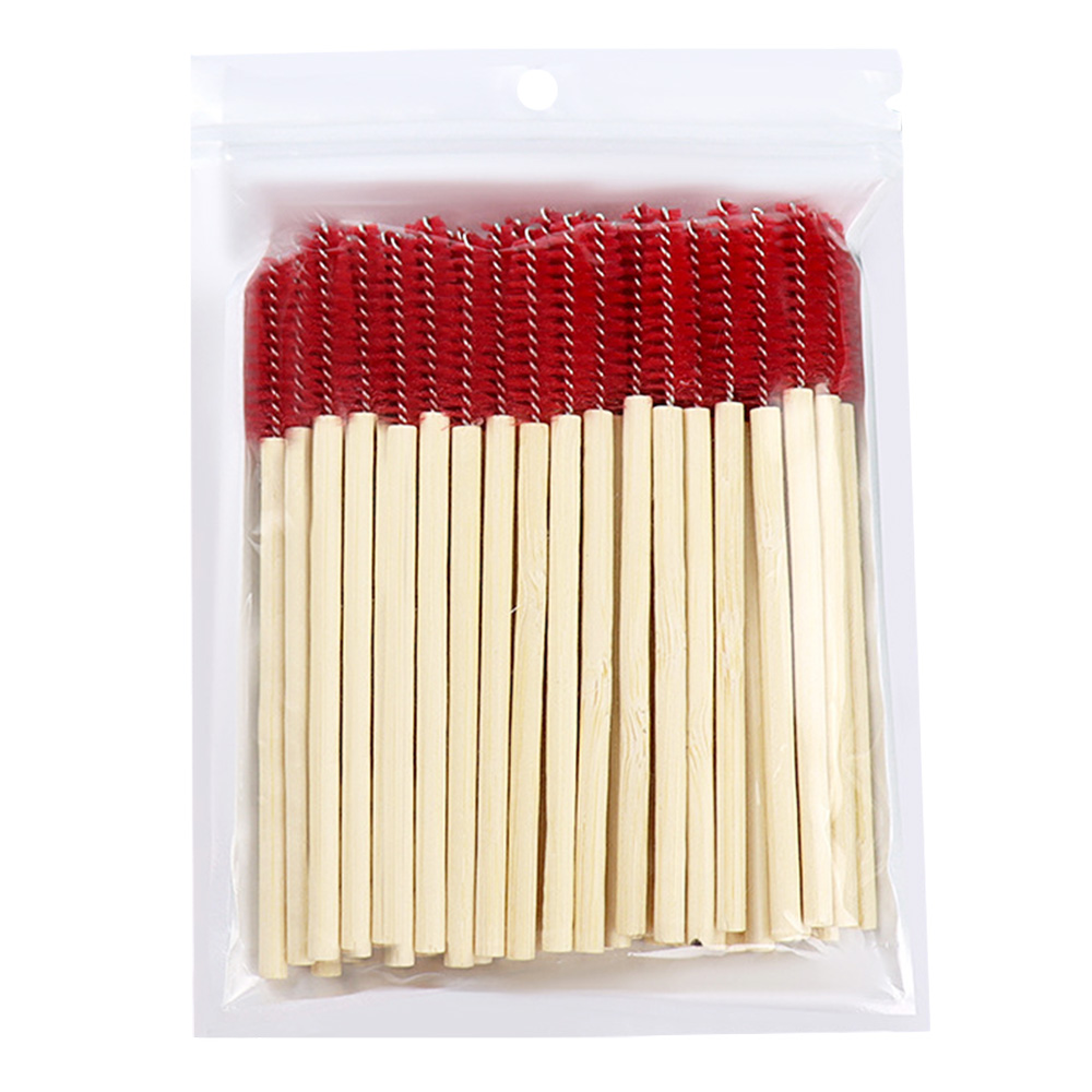 Eyelash Extension Options - 50 stuks bamboe handvat wimperborsteltjes mascara