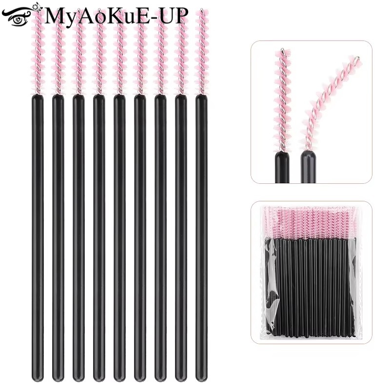 Eyelash Extension Options - 50 Stuks Wegwerp Wimper Make-Up Borstel