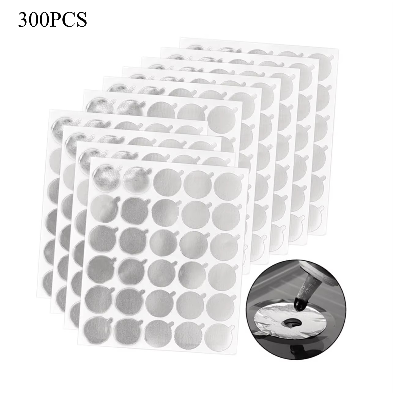 Eyelash Extension Examples - 300 stuks folie stickerpads (10 vellen)