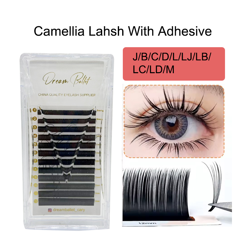Eyelash Extension Russian Volume - Dream Ballet Camellia Lashes met Adhesive
