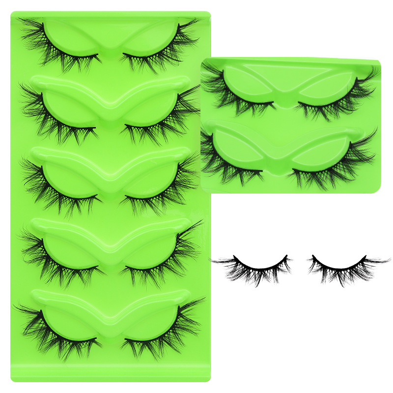 Eyelash Extension Japanese - 5 Paar Dikke Pluizige Nepwimpers Gevleugelde