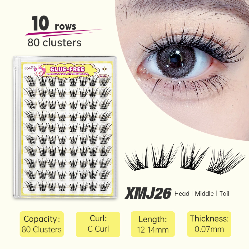 Yelix Fox-stijl zijdelingse vl - Eyelash Extension Cluster recensie en prijs