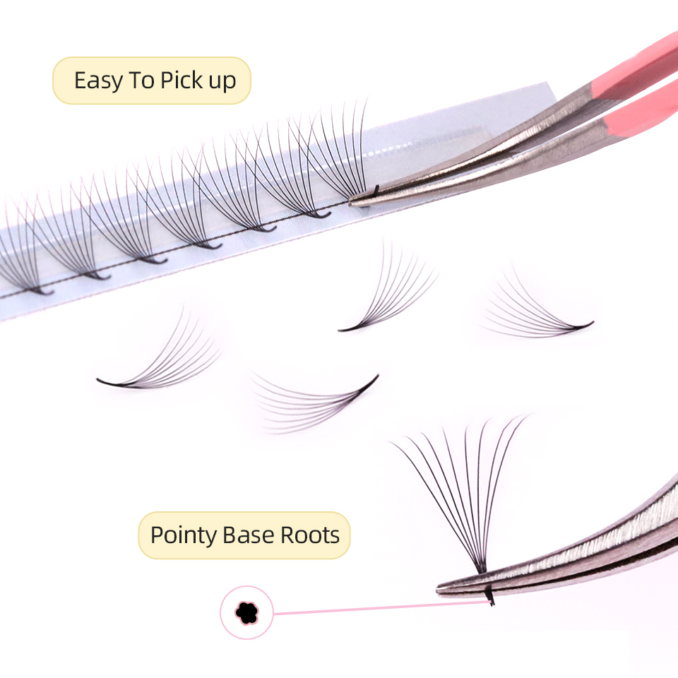 Scherpe smalle steel Premade F - Eyelash Extension Russian Volume recensie en prijs