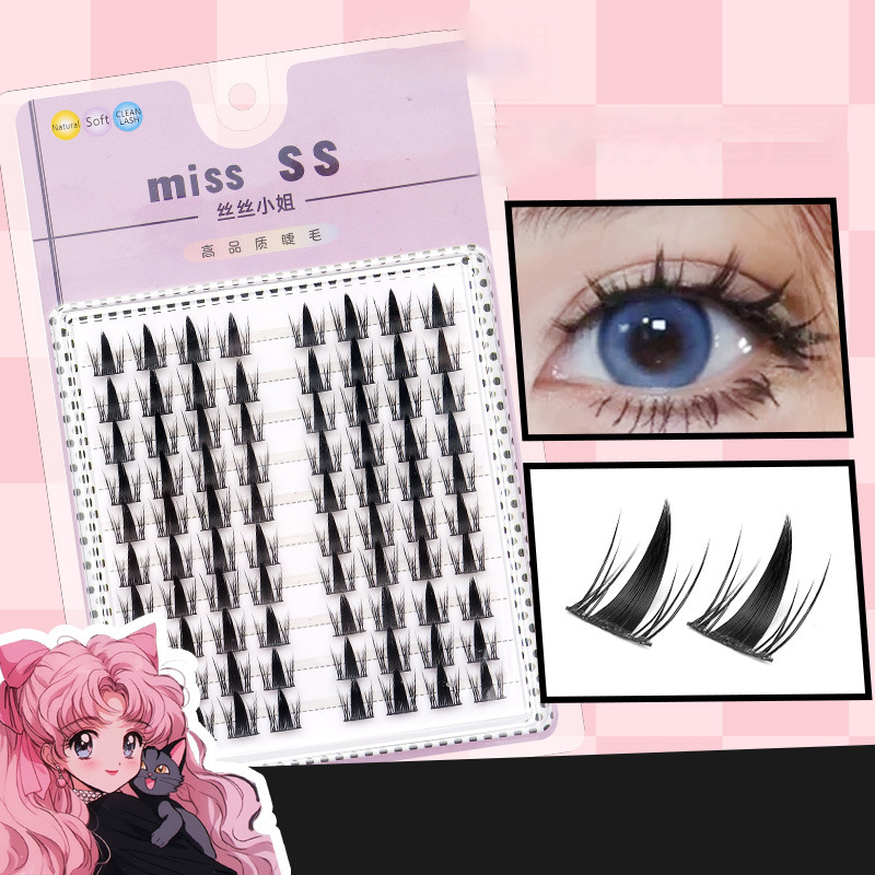 Simulatie Valse Wimpers Comic  - Eyelash Extension Cluster recensie en prijs