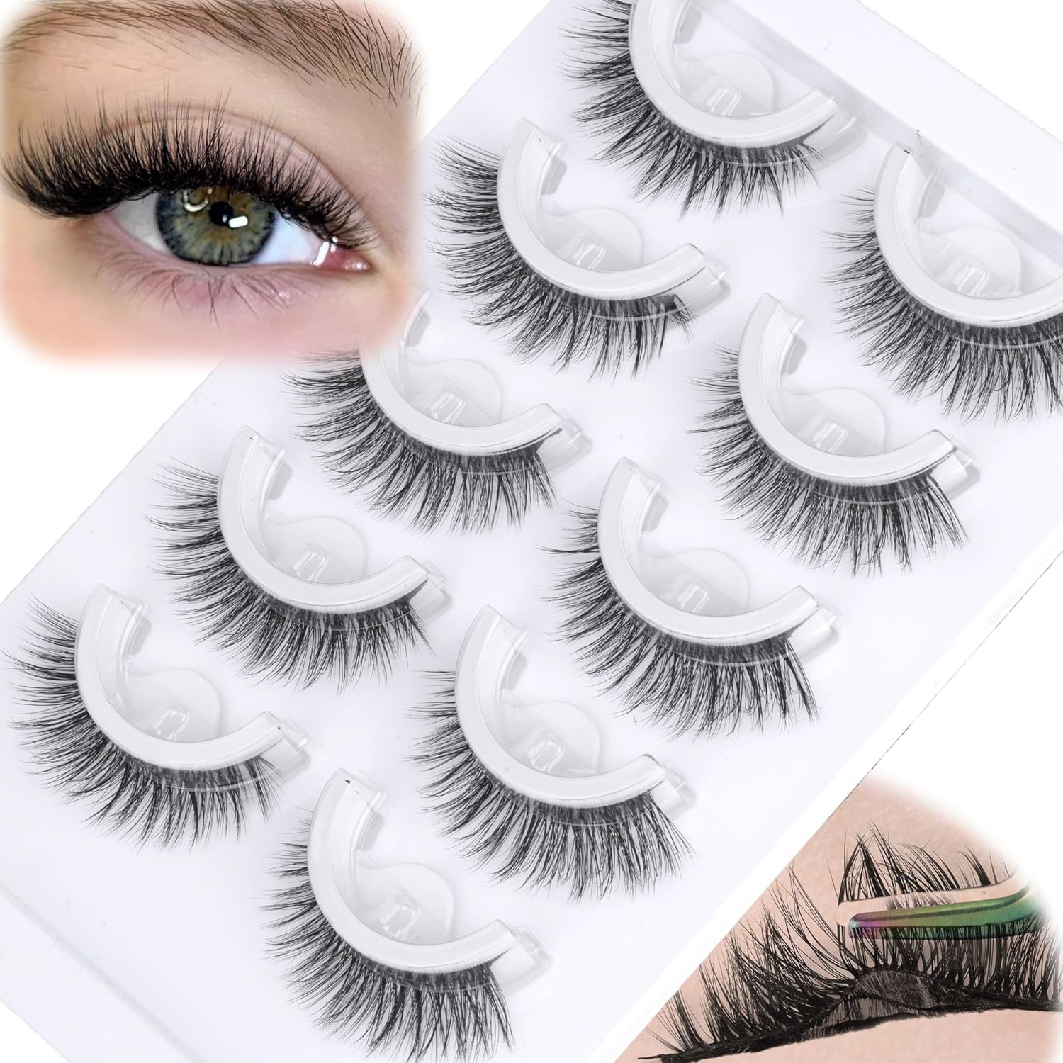 5 Pairs Pre Gelijmde Halve Wim - Eyelash Extension Japanese recensie en prijs