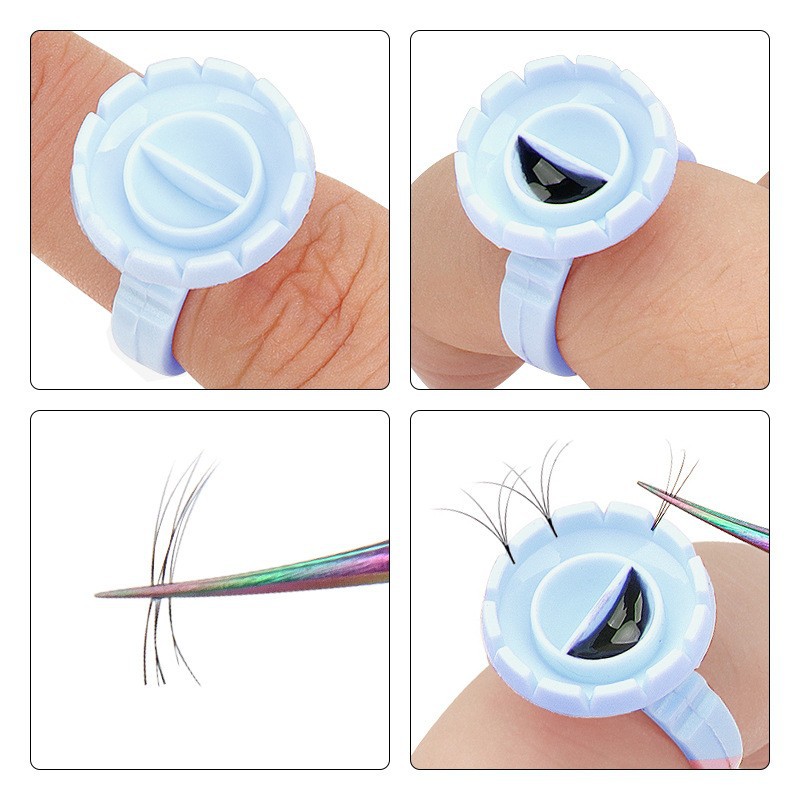 100 Stuks Wegwerp Lijm Ring Ho - Eyelash Extension Examples recensie en prijs