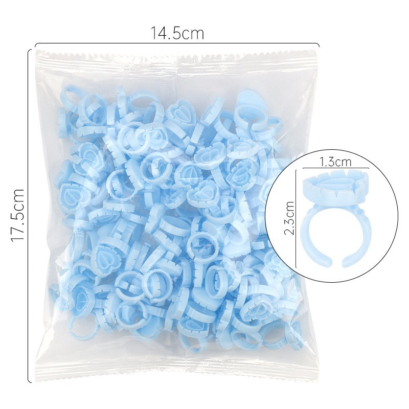 100 Stuks Wegwerp Lijm Ring Ho - Eyelash Extension Examples recensie en prijs